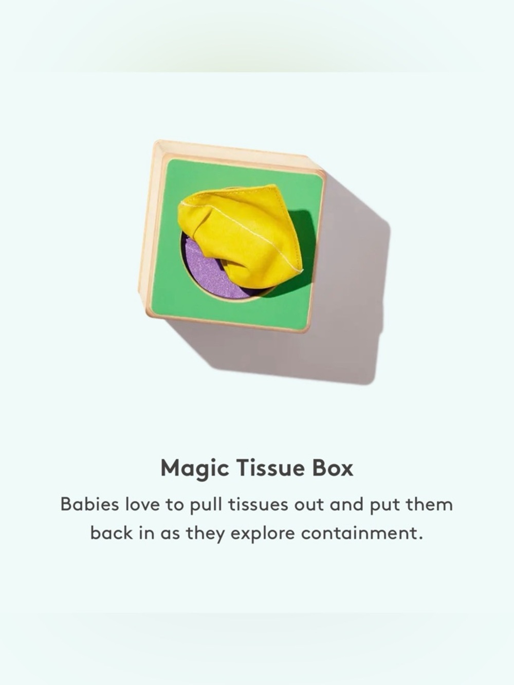 Lovevery Magic Tissue Box with Set of 7 Cloth “Tissues”